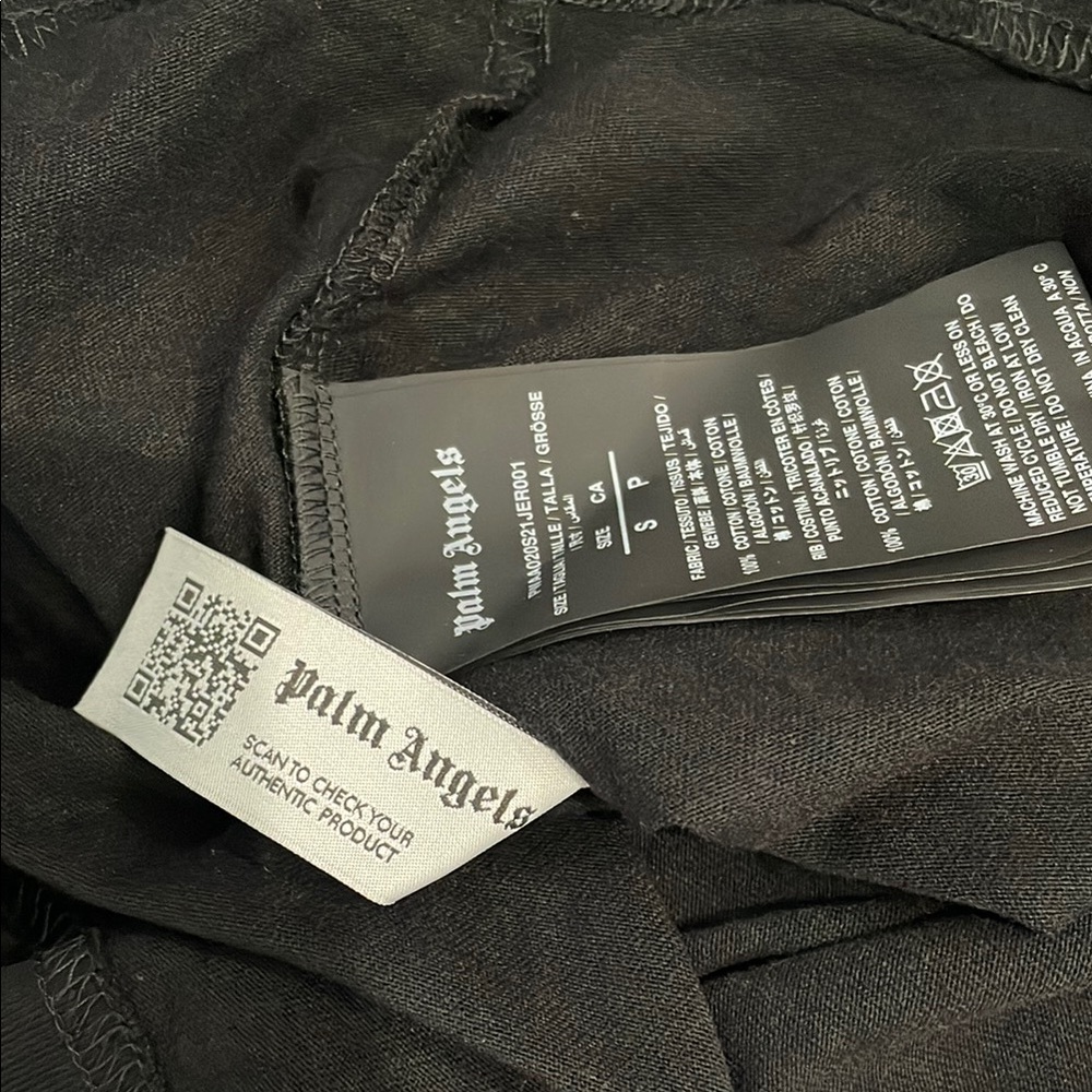 Palm Angels Black Tee with Teddy Bear Design - Picture 3 of 4